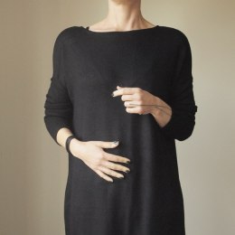 Długa sukienka swetrowa
